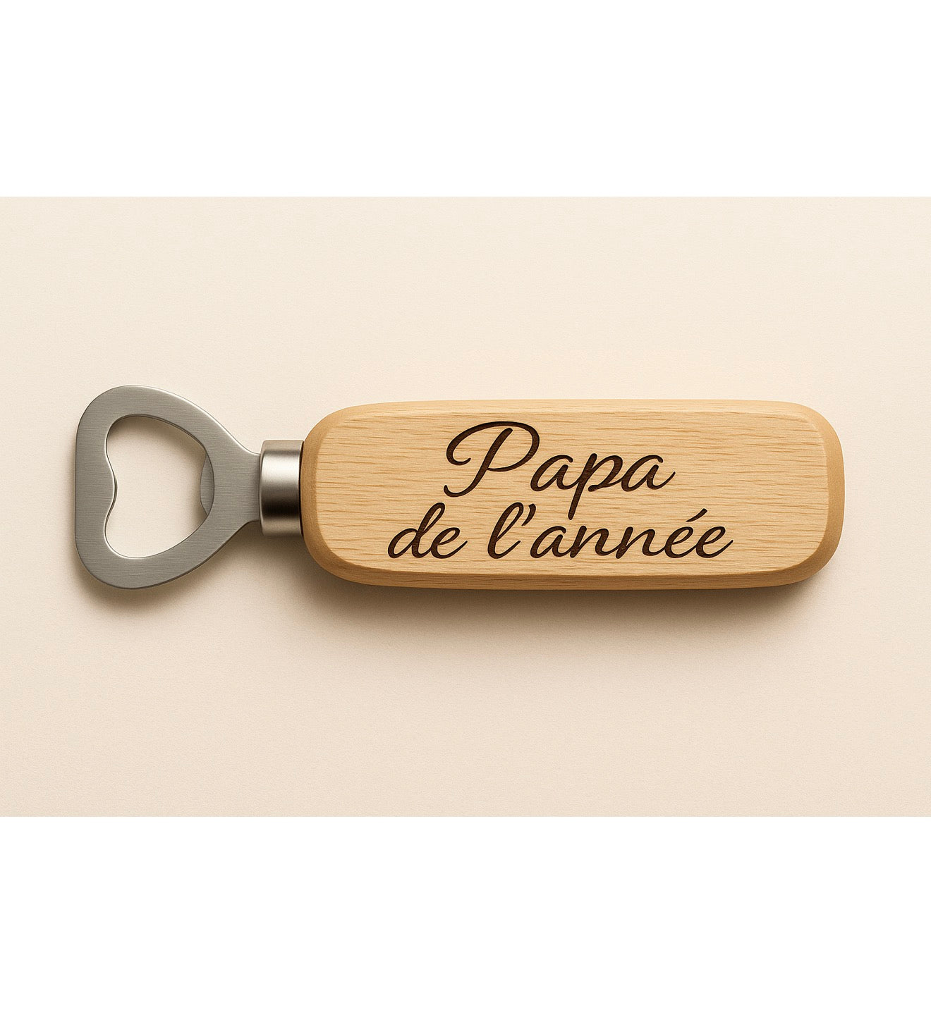 Ouvre-bouteille en bois personnalisé – Gravure au laser artisanale