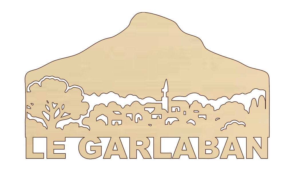 Skyline du Garlaban – Découpe au Laser sur Bois (25 x 15 cm)