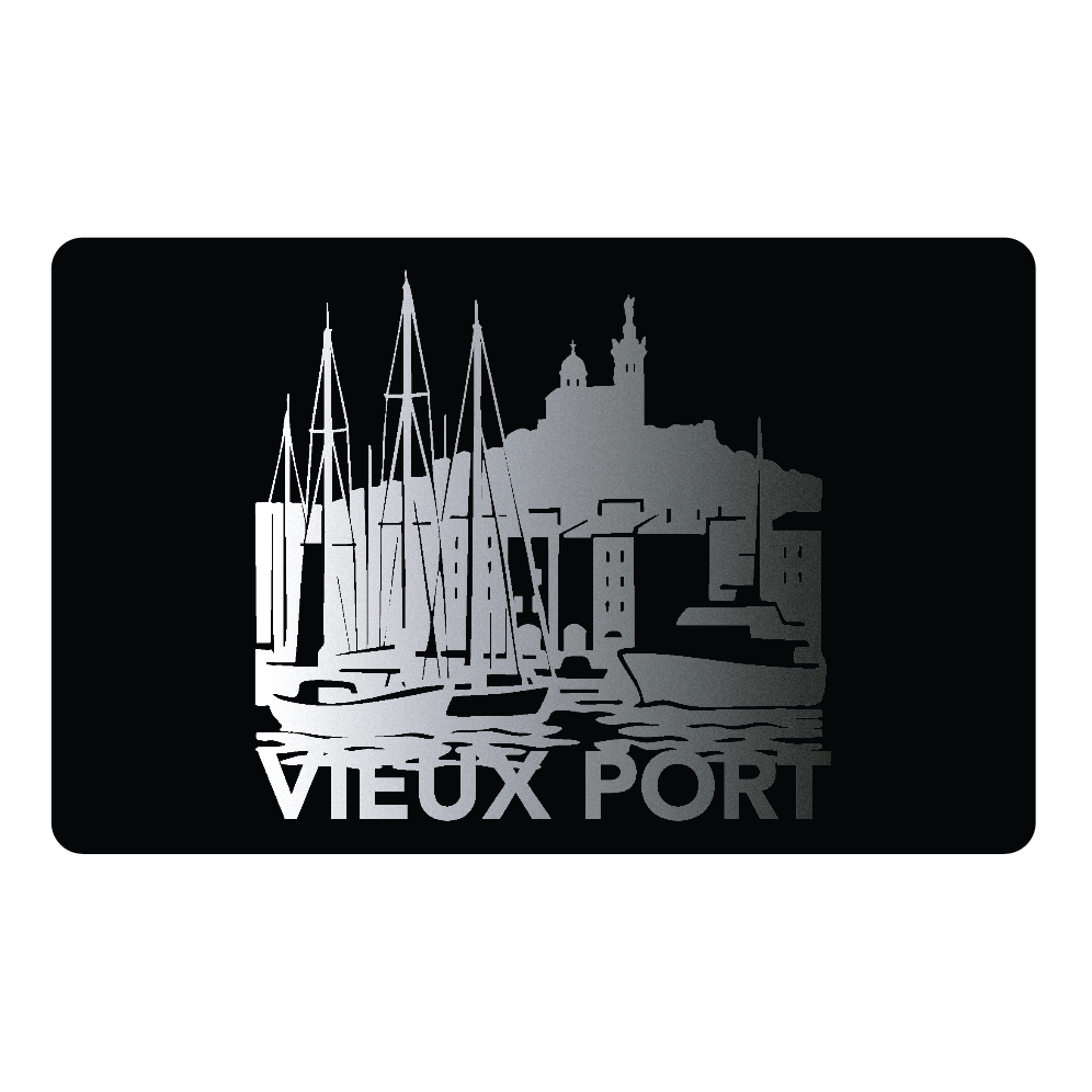 Carte Métal Gravée – Le Vieux-Port de Marseille