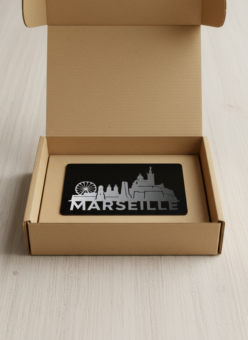 Carte métal SKYLINE Marseille