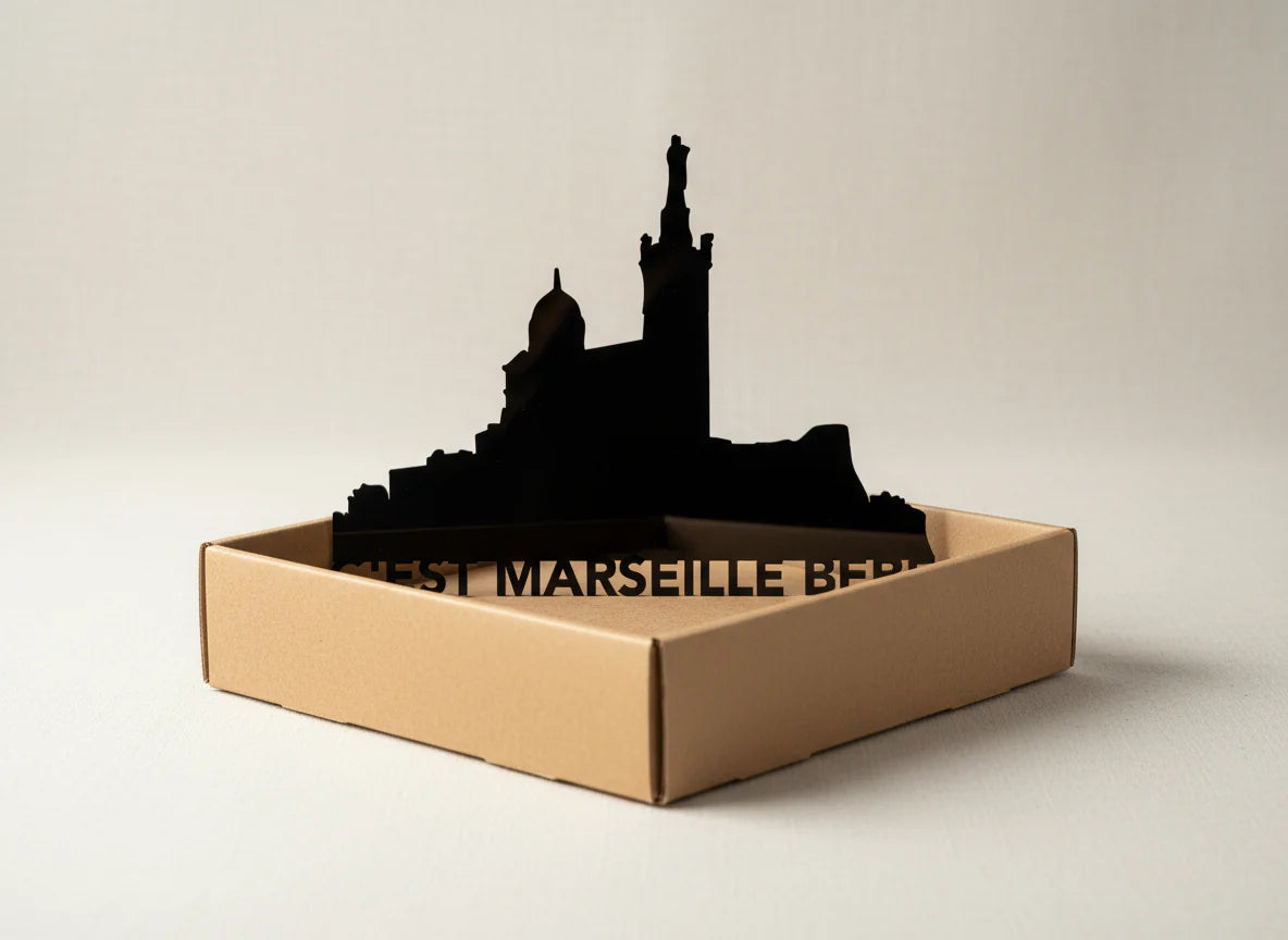 Coffret Skyline Notre-Dame de la Garde “C’est Marseille Bébé”