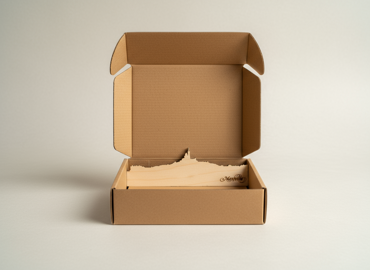 Marseille et sa Bonne Mère – Découpe et Gravure sur Bois de Tilleul