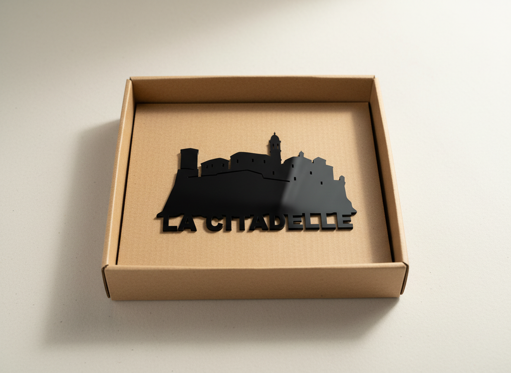 La Citadelle de Bastia – Decoupe laser sur plexiglass noir brillant 
