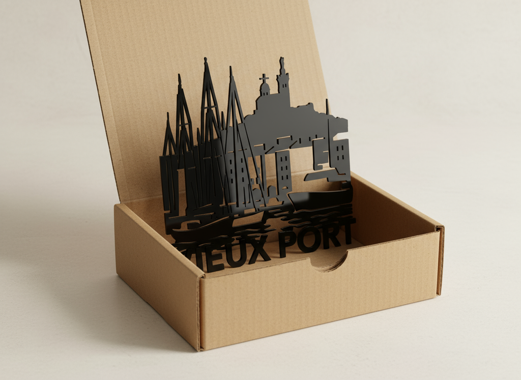 La skyline du vieux port en plexiglass