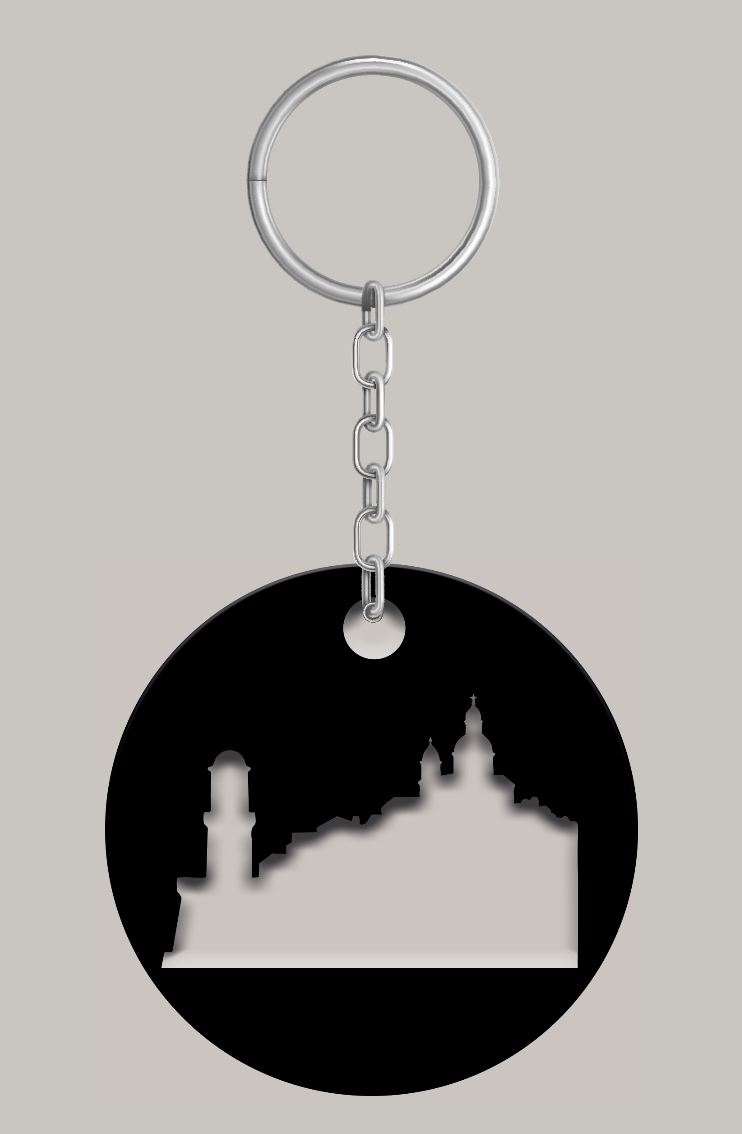 Porte-clés en Plexiglas Brillant – “Fort Saint Jean” Marseille