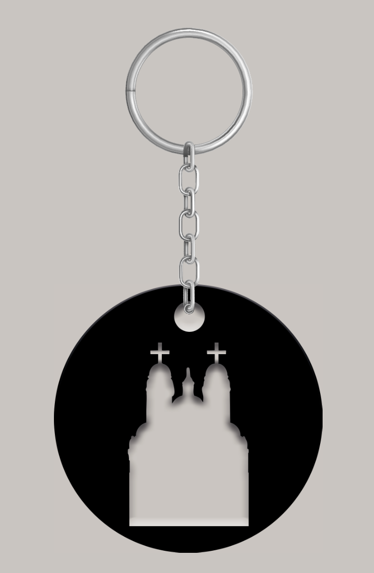 Porte-clés en Plexiglas Brillant – “Cathédrale de la Major” Marseille