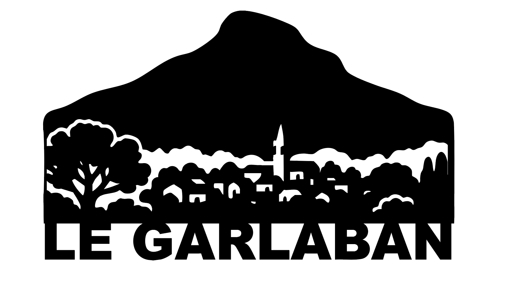 Skyline du Garlaban – Plexiglas Noir Brillant (25 x 15 cm)