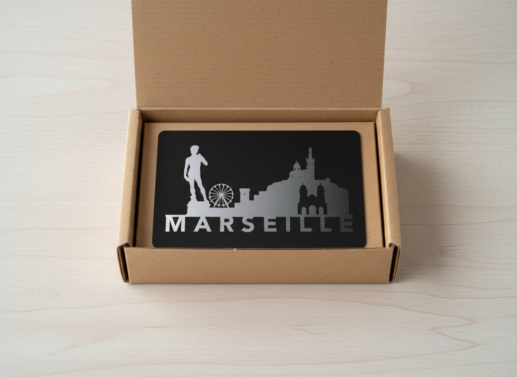 carte metal skyline le david marseille
