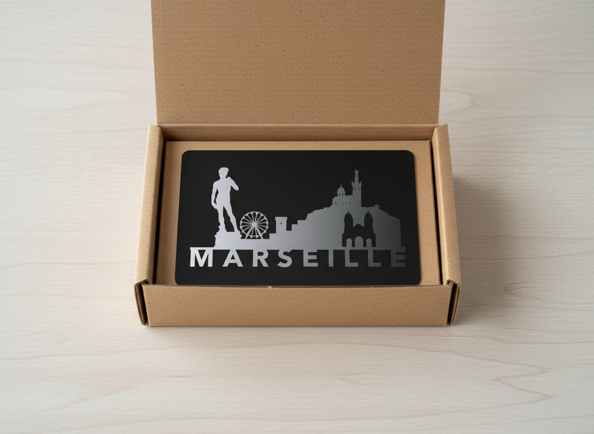 carte metal skyline le david marseille
