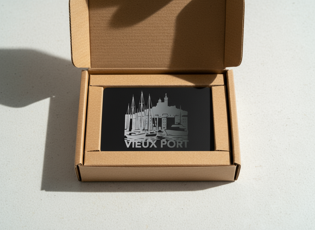 carte metal skyline vieux port marseille