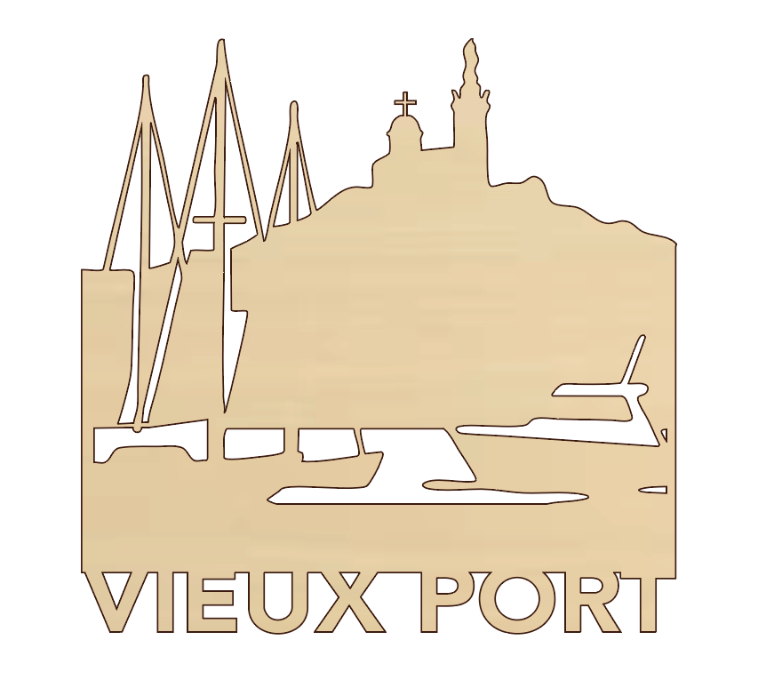 skyline vieux port simplifiée en bois